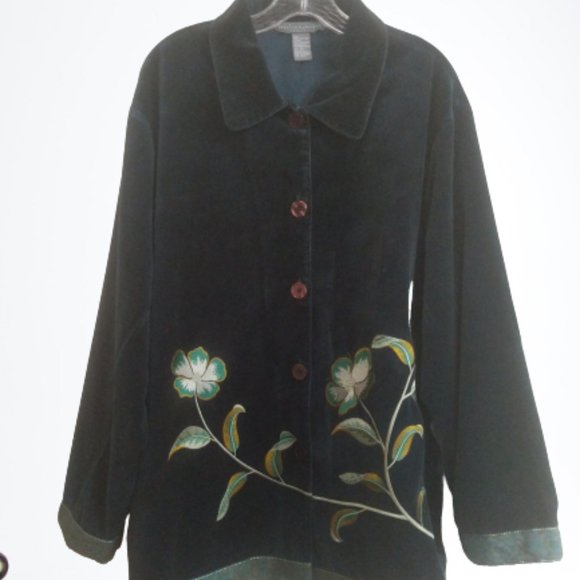 Jessica Holbrook Jacket Easy care Green Velvet - Picture 2 of 10